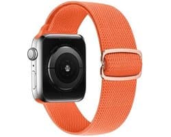 By Qubix - Geschikt voor Apple Watch bandje - Solo Loop Nylon bandje - Koraal - Geschikt voor Apple Watch 44mm / 45mm / 46mm / 49mm (Ultra 1,2 en 3) - Smartwatch bandje - nylon - bandje iWatch