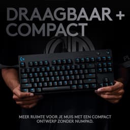 Logitech G PRO - Mechanisch Gaming Toetsenbord - Clicky - US QWERTY (ISO) - Zwart — thumbnail 4