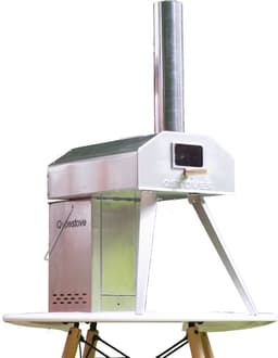 Qubestove 2 in 1 pizza oven op houtpellets, draagbaar voorzien van 12,6" roterende steen — thumbnail 1