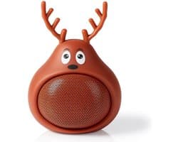 Nedis Bluetooth-Speaker - Maximale batterijduur: 3 uur - Handheld Ontwerp - 9 W - Mono - Ingebouwde microfoon - Koppelbaar - Animaticks Rudy Reindeer - Bruin