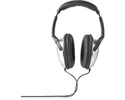 Nedis Bedrade Over-ear Koptelefoon - 3,5 mm - Kabellengte: 2.70 m - Volumebediening - Zilver / Zwart
