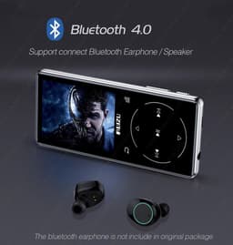 RUIZU D16 Metalen Bluetooth MP3 Speler - Draagbare Audio 8GB - Muziekspeler met ingebouwde Speaker - FM Radio - Recorder - E-Book - Video Speler - Zwart — thumbnail 5