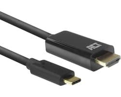 ACT USB C naar HDMI kabel – 4K@60Hz – High Speed – DP Alt mode - Geschikt voor Laptop – Monitor – TV - 2meter – AC7315