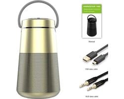 HOPESTAR H33  Goud draagbare draadloze Bluetooth-luidspreker FM-zender Powerbank