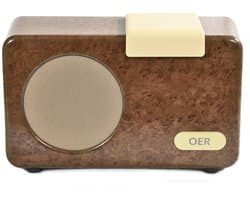 OER Muziekspeler - Simpele Bediening Met 1 Knop - Voor Senioren met Dementie - Dementie Hulpmiddel - Muziek en Dementie - 4GB Geheugen - Walnoot