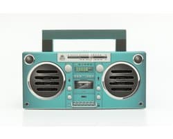 GPO BRONXAQUA - Draagbare bluetooth speaker Bronx, jaren '80, aqua