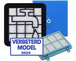 3 STUKS Filter set geschikt voor Philips PowerPro Compact and Power Pro Active en City filterset Stofzuiger FC8010/02 FC8010/01 HEPA allergie