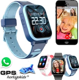 GPSHorlogeKids© - GPS horloge kind - smartwatch kinderen - WhatsApp - 4G videobellen - spatwaterdicht - SOS alarm - SMS - incl. SIM - Yoda Blauw — thumbnail 1