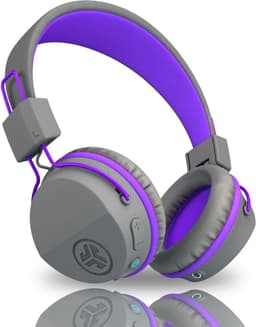 JLAB Jbuddies kinder Koptelefoon Draadloos – Koptelefoon kinderen geluidsdempend – Gehoorbescherming kinderen – Volumelimiet 84 dB – 24 uur batterijduur – Bluetooth - Grijs/Paars — thumbnail 16