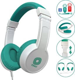 TIMIO Opvouwbare Kinder-Koptelefoon, Hoofdtelefoon, Headphones | Licht, Klein, Compact | Compatibel met TIMIO Player en andere Apparaten | Volume beperkt tot 85dB | Afneembare Kabel | Muziek delen — thumbnail 1