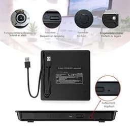 Externe DVD Speler - Externe DVD Speler voor Laptop - Externe DVD Speler en Brander - USB 3.0 - Zwart — thumbnail 4
