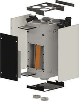 Vasco DX4 WTW unit met modulerende bypass en draadloze RF schakelaar, 380 m³/h — thumbnail 2