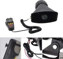 Megafoon - Megafoon met sirene - Alarm - Luchthoorn - Speaker - Produceert 110 Decibel - 12V — thumbnail 2