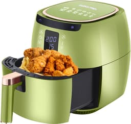 Swiss Pro+ - SP-DAF7LG - airfryer XXXL - Intelligente Heteluchtfriteuse Digitaal- 7 L - XXXL - New Model 2026- GRATIS Recepten Boek - Touchscreen - TURBO Opwarmen - Green - 7 liter — thumbnail 15