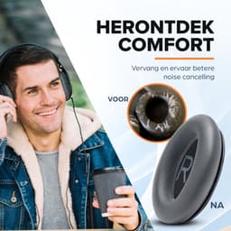 Vervangende oorkussens voor Bose QuietComfort 45 / QC45 / QuietComfort SE - Oorkussens voor koptelefoon - Ear pads headphones - Grijs — thumbnail 3