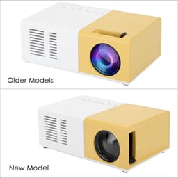 Mini Beamer - Input tot 1920x1080 - Inclsuief statief - Projector - Mini Projector - HDMI - USB - Geel / Wit - Draagbaar - Ingebouwde speaker — thumbnail 3