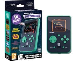 Taito - Super Pocket gaming handheld - 18 Ingebouwde Games - USB C - Compatibel met Evercade cartridges