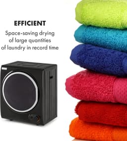 Klarstein Jet Set 2500 - Wasdroger - 850W - 2,5kg - 50cm - Zwart — thumbnail 8