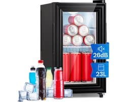 Brooklyn 23 Slim koelkast led kunststof-inzet glazen deur