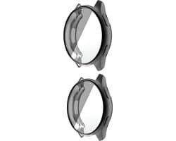 Full Cover Screen Protector Bumper Set Geschikt Voor One Plus Watch - 360 Graden Bescherm Hoes - Smartwatchbescherming - Case - 2 Stuks - Zwart