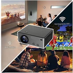 Mini beamer - Mini projector - Mini beamer smartphone - Mini beamer met wifi en bluetooth - Zwart — thumbnail 4