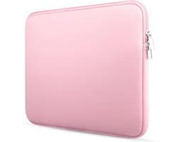 Laptop sleeve voor Waterdichte laptoptas - Soft Touch - Dubbele Ritssluiting - Soft Touch  - Laptophoes - 13 inch - Extra  bescherming  ( pink )