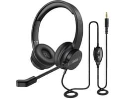 Office Headset - Koptelefoon - Hoofdtelefoon met Microfoon - 3.5mm jack - Licht en Comfortabel