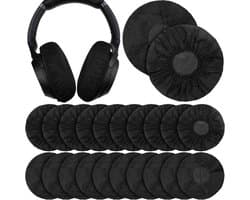 Elastische wegwerp hoofdtelefoon cover hoes Zwart