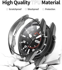 DrPhone SGW TPU case - Extra Dun - Geschikt voor Samsung Galaxy Watch 3 / 45mm - Flexibele Bumper - Transparant — thumbnail 7