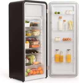 CREATE - Koelkast in retrostijl - Zwart - Handvat Goud - FRIDGE RETRO 281L — thumbnail 11