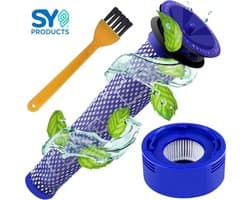 HEPA Filter Set voor Stofzuiger - Geschikt voor Dyson Steelstofzuiger V7 en V8 Series -DC58, DC59, DC61, DC62, DC74- Wasbaar