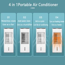 Draagbare Airconditioner - Mobiele Air Cooler - Ruimte Koelen - 4-in-1 Functie - 25 vierkante meter - Wit — thumbnail 5