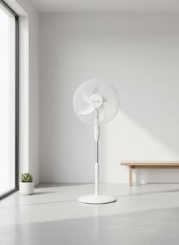 Novus Statiefventilator 16 Inch (40 cm) – Staande Ventilator – (Model 18254) – 3 Snelheden – In Hoogte Verstelbaar (Max. 120 cm) – 50W – Wit — thumbnail 3