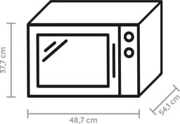 SnelShoppen - 5-in-1 Magnetron Roestvrij Staal, 1000W, 33L, Hetelucht 1500W, Kwartsgrill 1200W, Stoomgaren, Smeltfunctie, Snelontdooien, Keukenaccesso — thumbnail 3