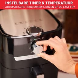Heteluchtfriteuse Grill - Airfryer Frituurpan - Gezond Koken - 2-in-1 Technologie - 42 Liter - Zwart — thumbnail 5