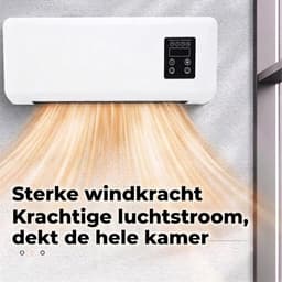 Wandmontage Ventilator - Luchtkoeler Airco - Ruimte Verfrissen - Met Droogfunctie - 42x18x12 cm - Wit — thumbnail 5