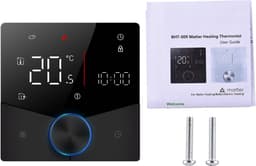 Slimme Thermostaat - Verwarming Controller - Energie Besparen - Matter Protocol - 88x88mm - Zwart en Wit — thumbnail 4