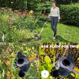 Draadloze Grasmaaier - Kantenmaaier Snoeier - Tuin Onderhouden - Verstelbare Kop - 95 cm - Zwart — thumbnail 3