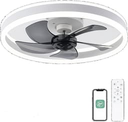 Cventrix plafondventilatorlamp - Plafondventilator met Verlichting en Afstandsbediening - Plafondlamp met ventilatorVentilatorlamp - Verlichtingsarmaturen - Woondecoratie — thumbnail 1