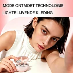 carmdering - stijlvolle clip-Open Ear Oortjes - Oortjes Draadloos - Sport Oordopjes - 5.4 Bluetooth - Clip On - afneembare vlinderoorbellen- Voor sport en kantoor-roze — thumbnail 5