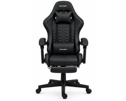 Valconx - Gamestoel Met Voetsteun- Gaming Stoel - Ergonomische Bureaustoel - Gamestoel - Verstelbaar - Gaming Chair - Zwart