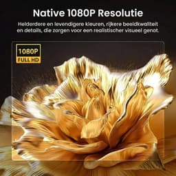 NIVA® Mini Beamer - Verbeterde Draagbare Projector - Mini 4K-projector - Wit - 21cm x 18cm x 10cm — thumbnail 4