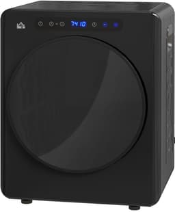 COVREO Mini wasdroger 49x43x61 cm zwart RVS, 4 kg, 6 standen, touch — thumbnail 2