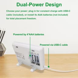 Slimme Thermostaat WiFi - Draadloze Kamerthermostaat - Verwarming Regelen - App en Stem Bediening - 5A Ontvanger - Wit — thumbnail 4