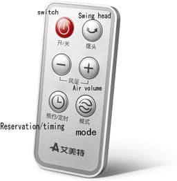 Wandventilator - Muurventilator Afstandsbediening - Ruimte Koelen - Stille Werking - Niet gespecificeerd - Wit — thumbnail 5