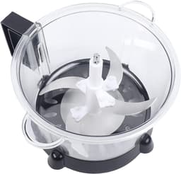 Elektrische Keukenhakselaar - Mini Keukenmachine - Snel Ingrediënten Snijden - Veiligheidsbeveiliging - 5 Liter Capaciteit - Zilver Zwart — thumbnail 4