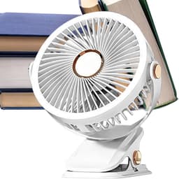 Ventilator met Klem - Tafelventilator USB - Bureau Koeling - 720 Graden Rotatie - 21 cm - Wit — thumbnail 1