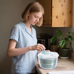 Salade Spinner - Groente Droger - Maaltijd Voorbereiding - Stille Hand Crank - 5 Liter - Niet gespecificeerd — thumbnail 3