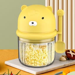 Draadloze Keuken Chopper - Mini Knoflook Hakker - Snel Ingrediënten Snijden - Vaatwasmachinebestendige Onderdelen - 350 ml - Geel — thumbnail 3