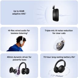 Redmi Headphones Neo – Draadloze Koptelefoon – ANC 42dB – 72 Uur Batterij – Blauw — thumbnail 4